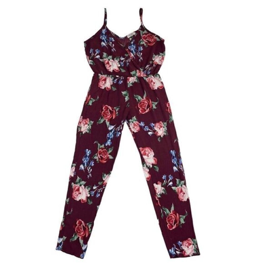 LIZABELL Floral Wrap Front Jumpsuit Women’s Size Small